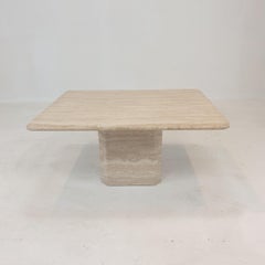 Italian Travertine Coffee Table, 1980's