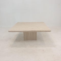 Italian Travertine Coffee Table, 1980's