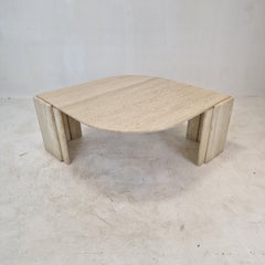 Italian Travertine Coffee Table, 1980's