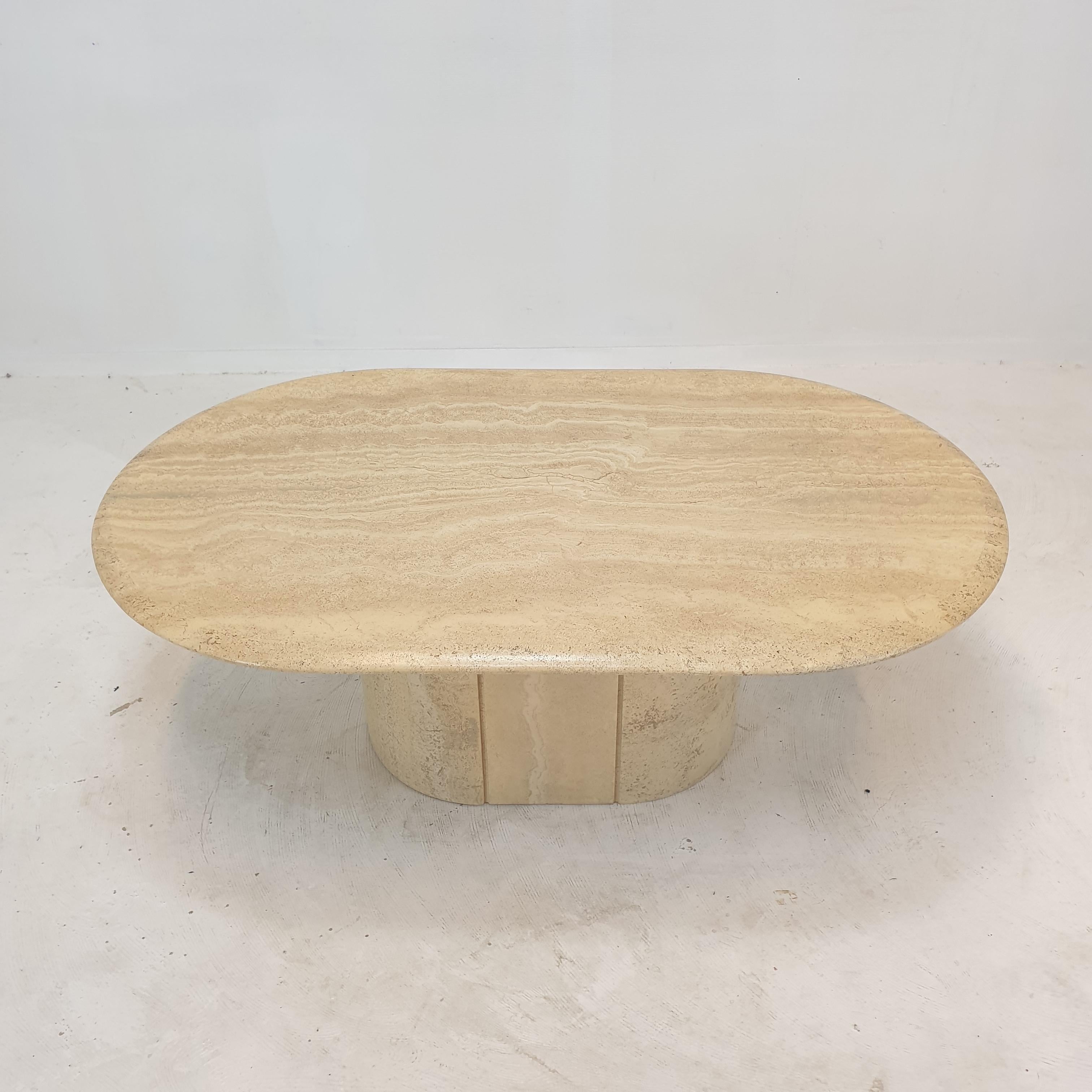 Italian Travertine Coffee Table, 1980's 2