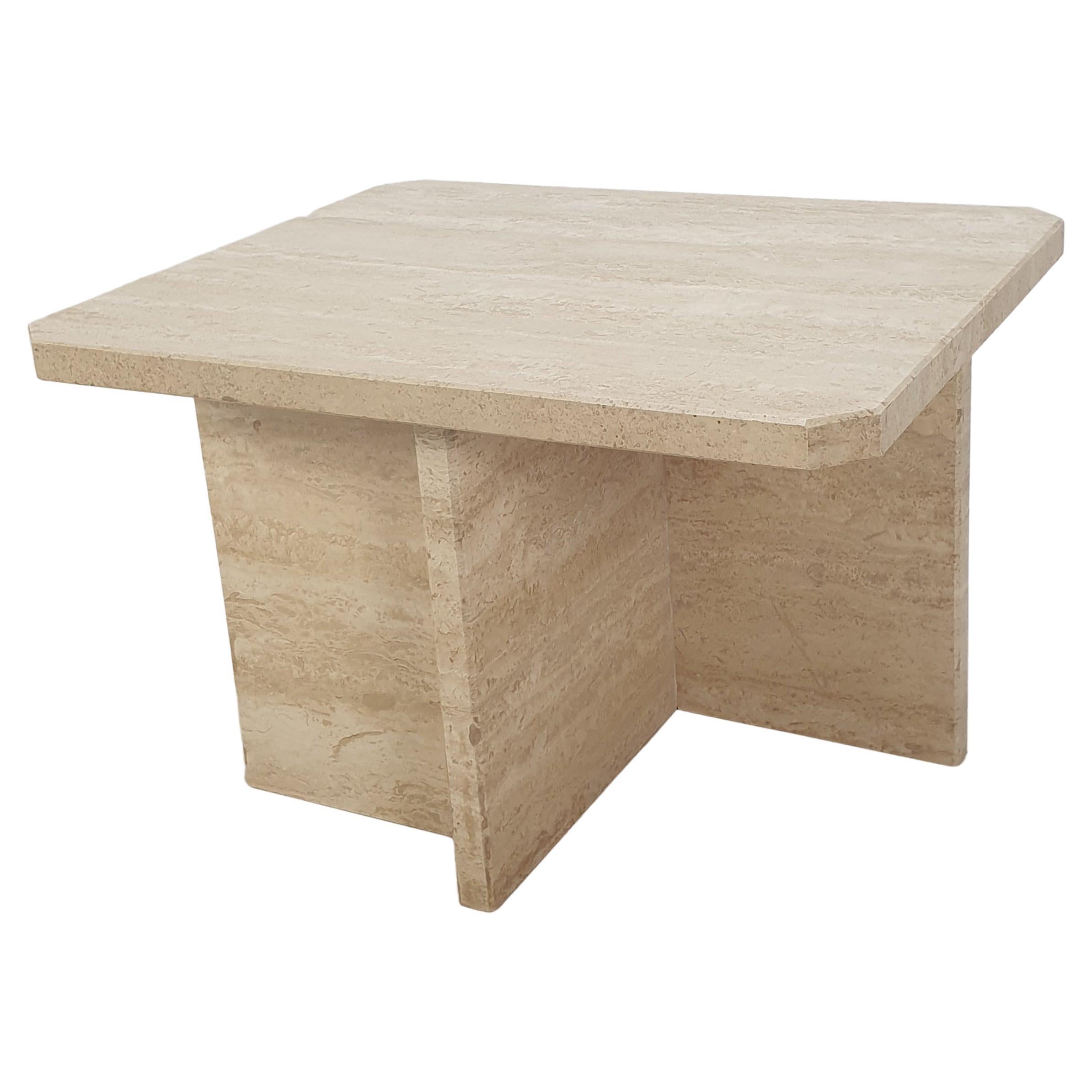 Italian Travertine Coffee Table, 1980s