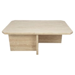 Table basse italienne en travertin:: années 1980