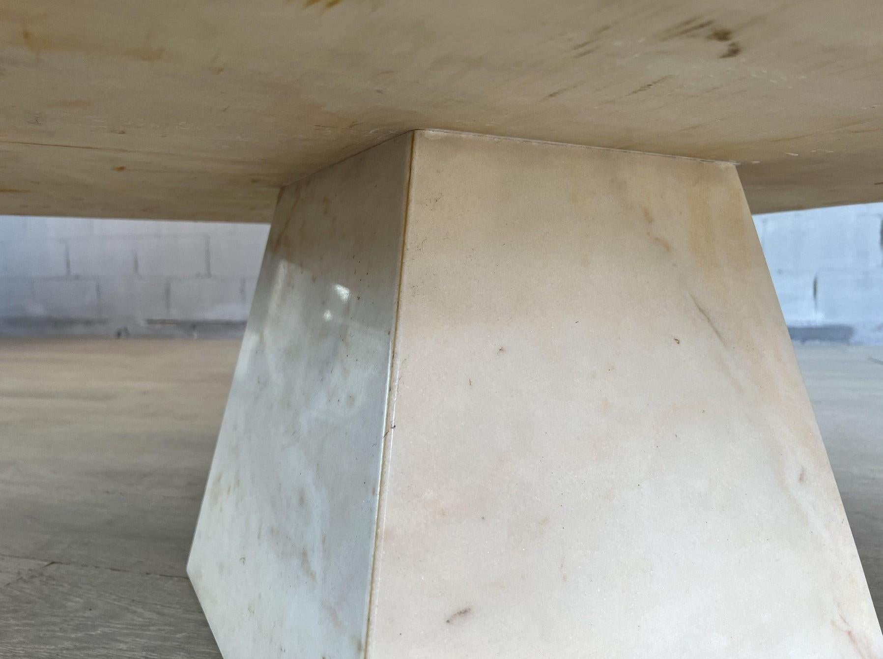 Italian Travertine Coffee Table After Willy Rizzo en venta 3