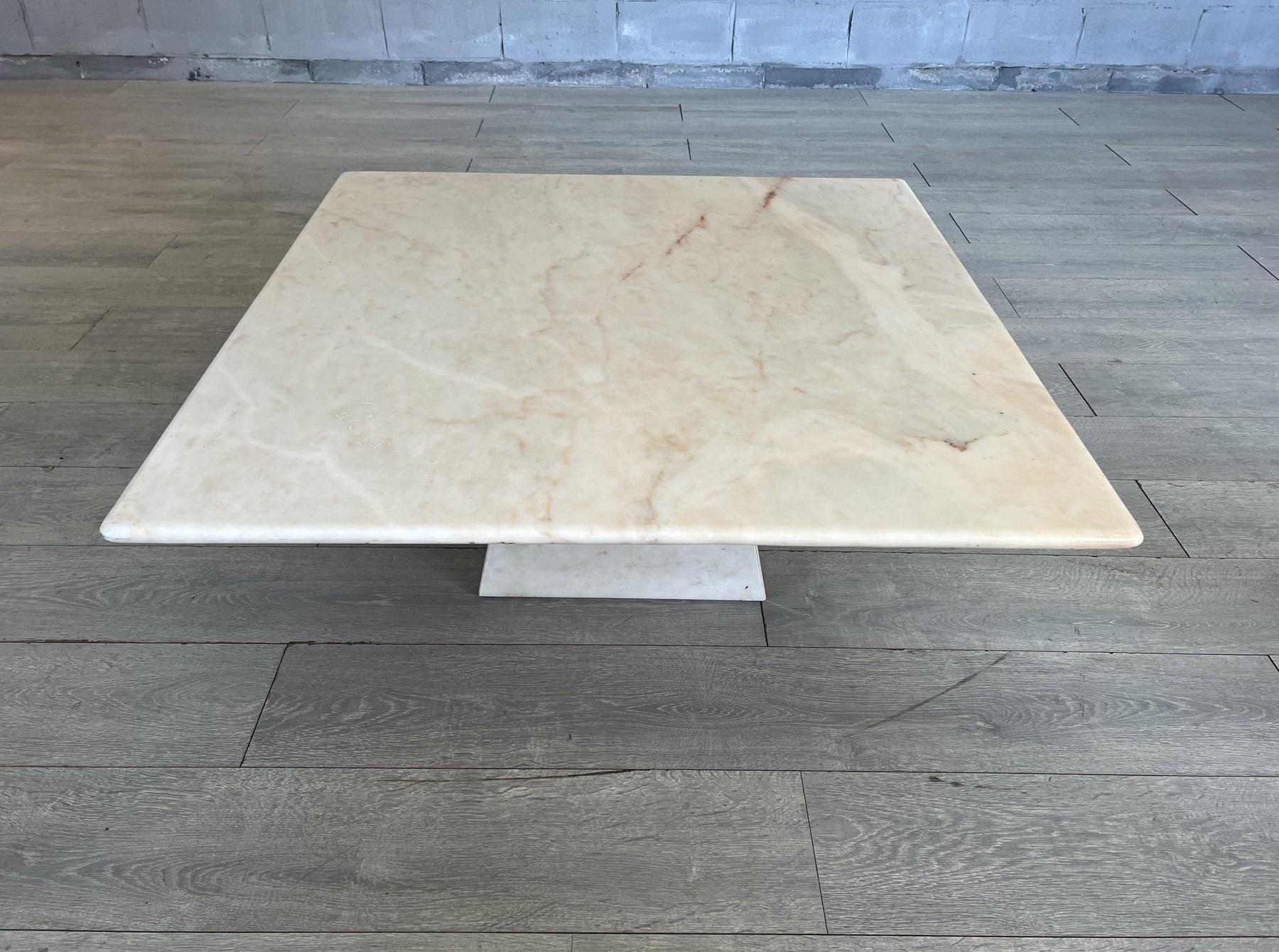Italian Travertine Coffee Table After Willy Rizzo en venta 1