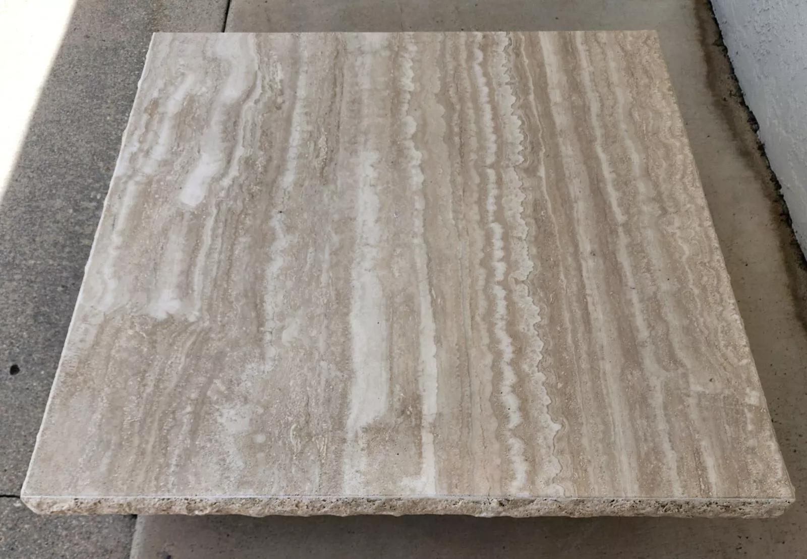 Italian Travertine Coffee Table by STONE INTERNATIONAL 4