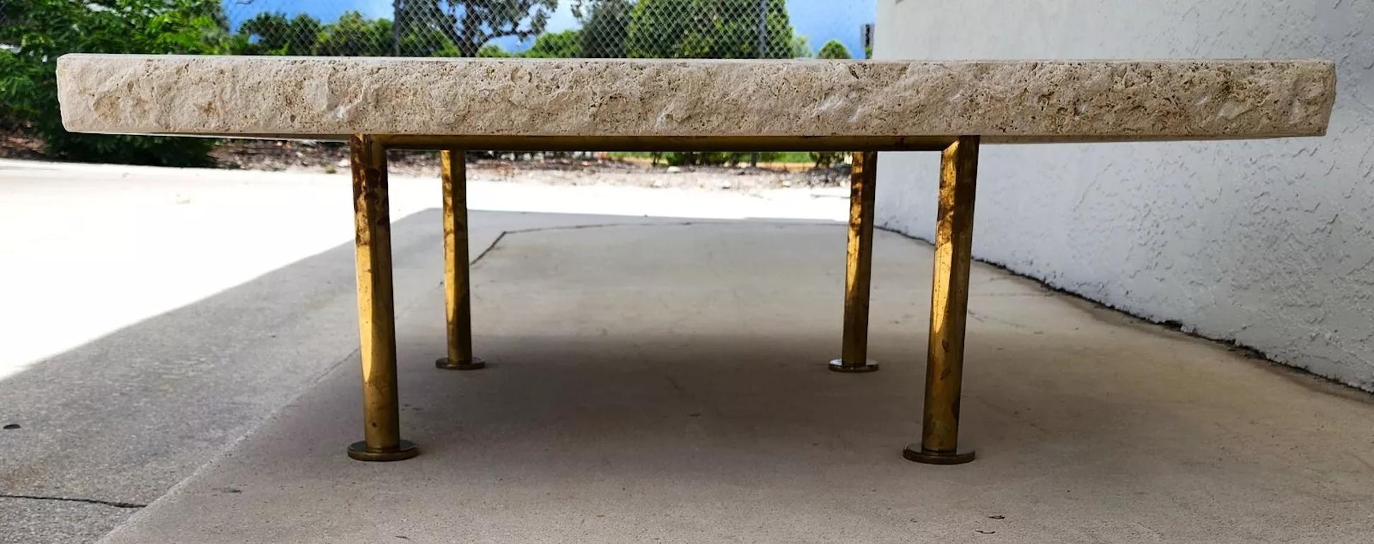 Italian Travertine Coffee Table by STONE INTERNATIONAL 6