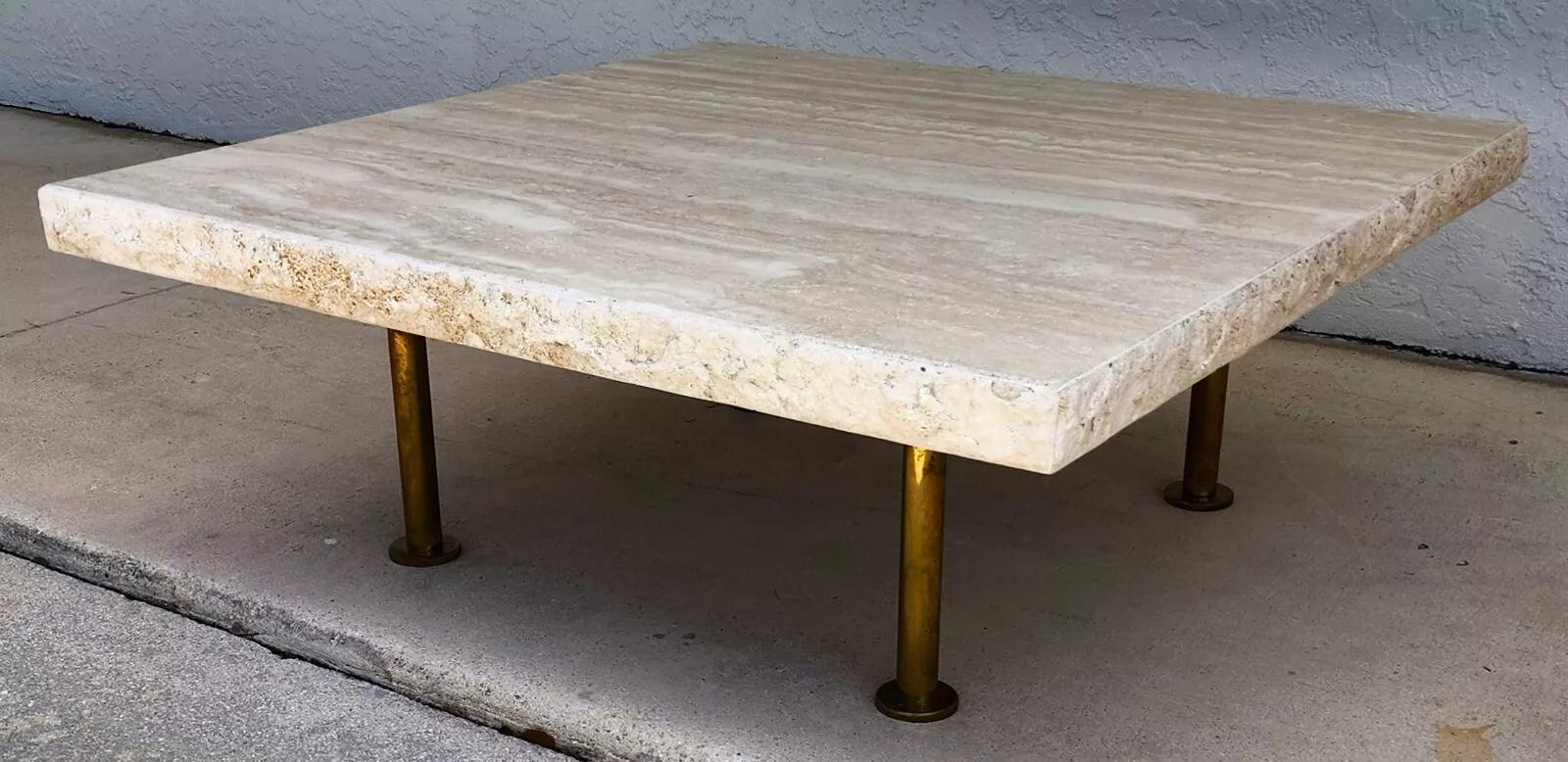Late 20th Century Italian Travertine Coffee Table by STONE INTERNATIONAL