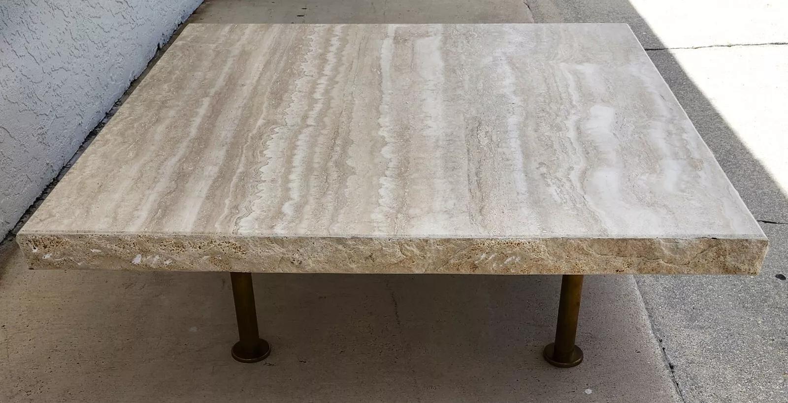 Italian Travertine Coffee Table by STONE INTERNATIONAL 1