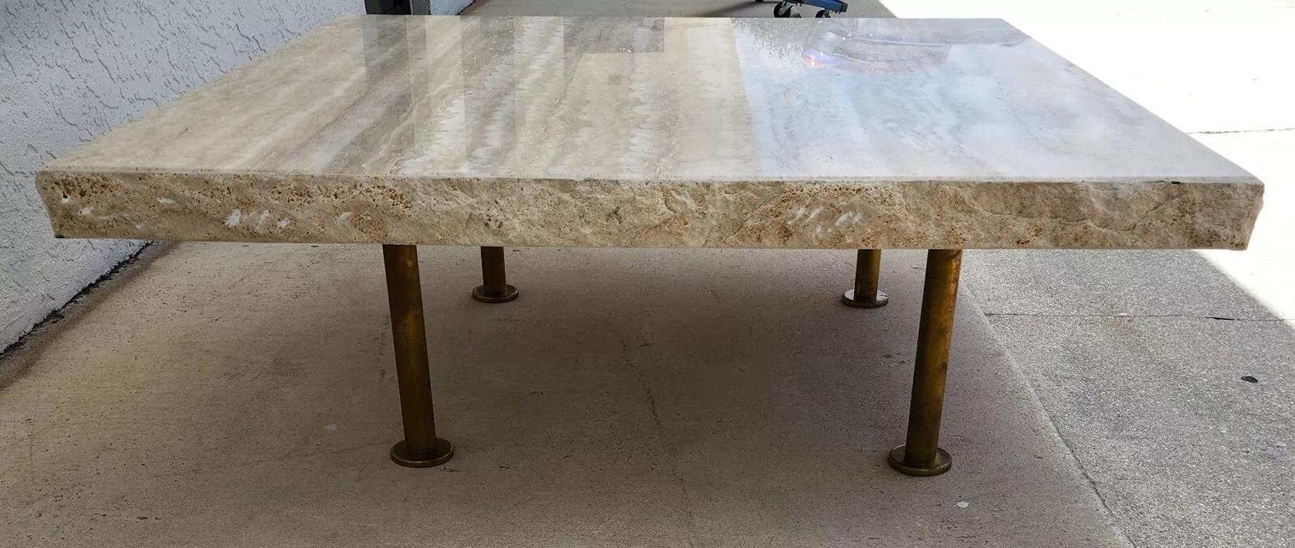 Italian Travertine Coffee Table by STONE INTERNATIONAL 2