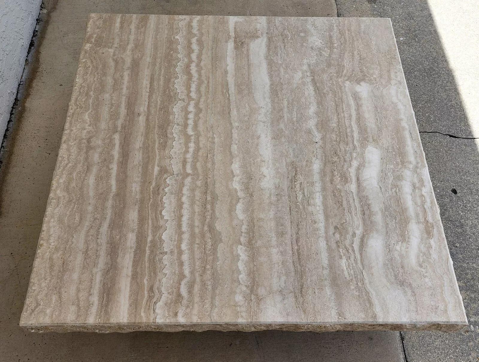 Italian Travertine Coffee Table by STONE INTERNATIONAL 3