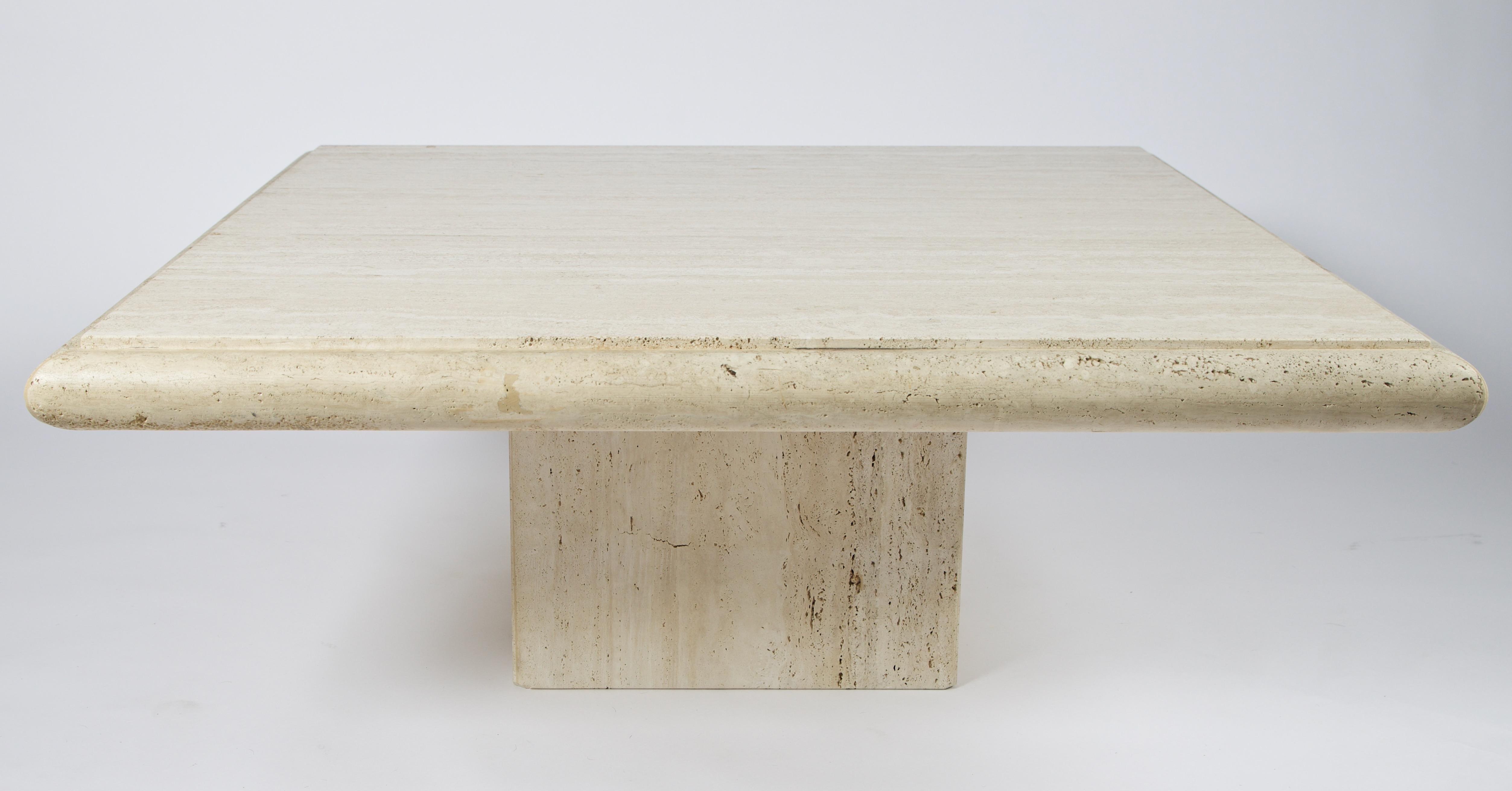 stone international travertine coffee table