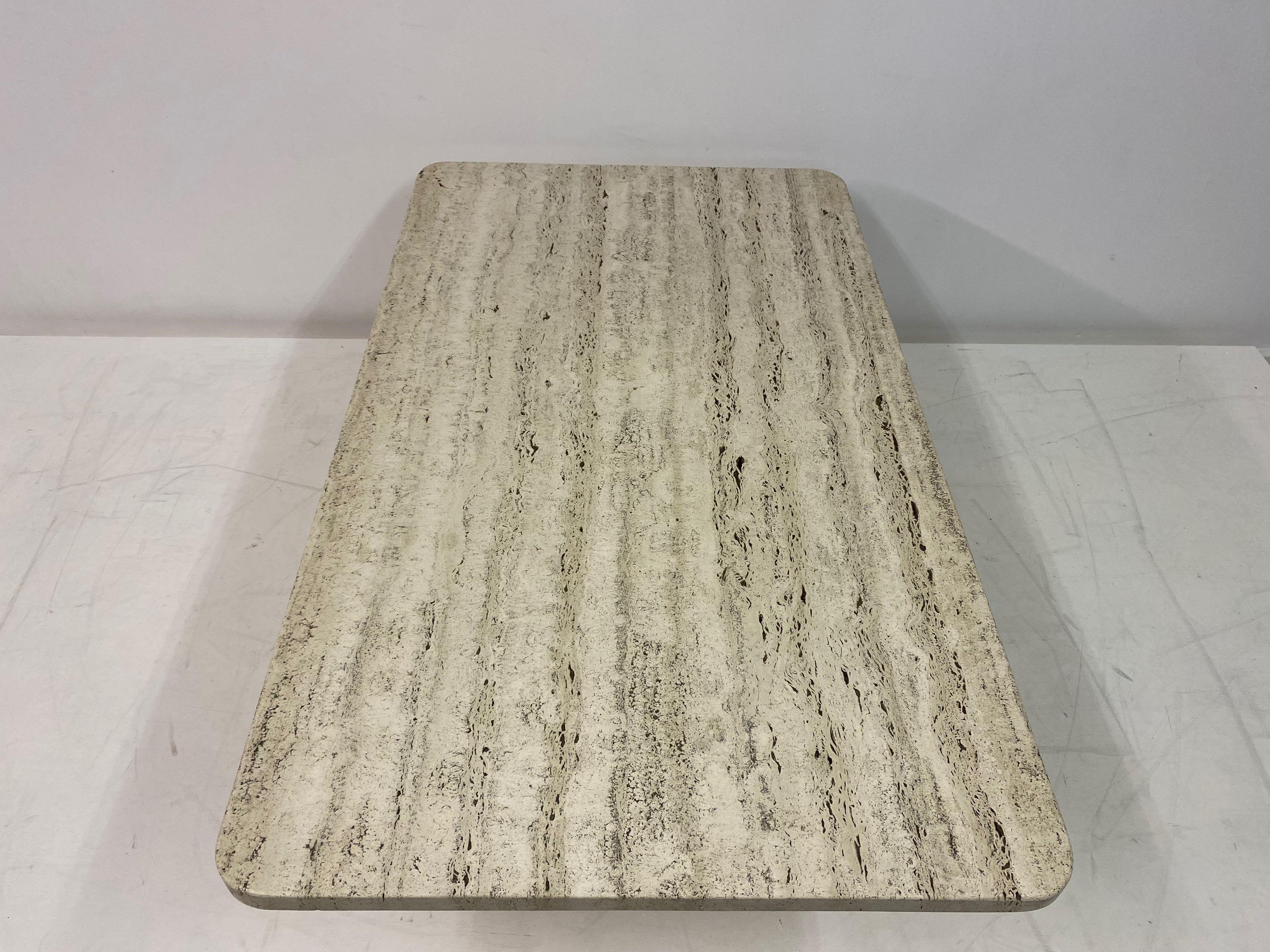 Italian Travertine Coffee Table 5