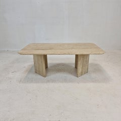 Italian Travertine Coffee Table