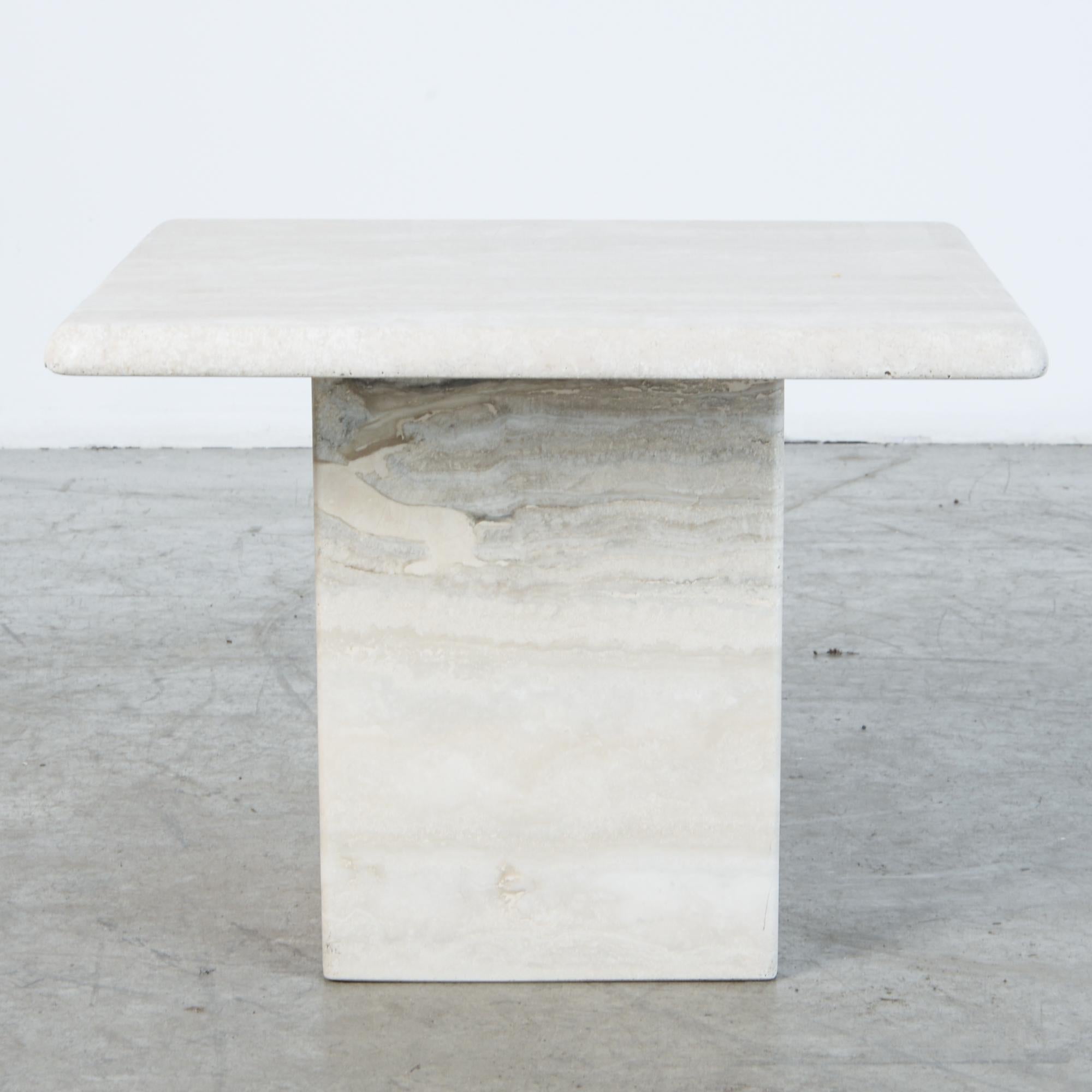 Italian Travertine Coffee Table In Good Condition In High Point, NC
