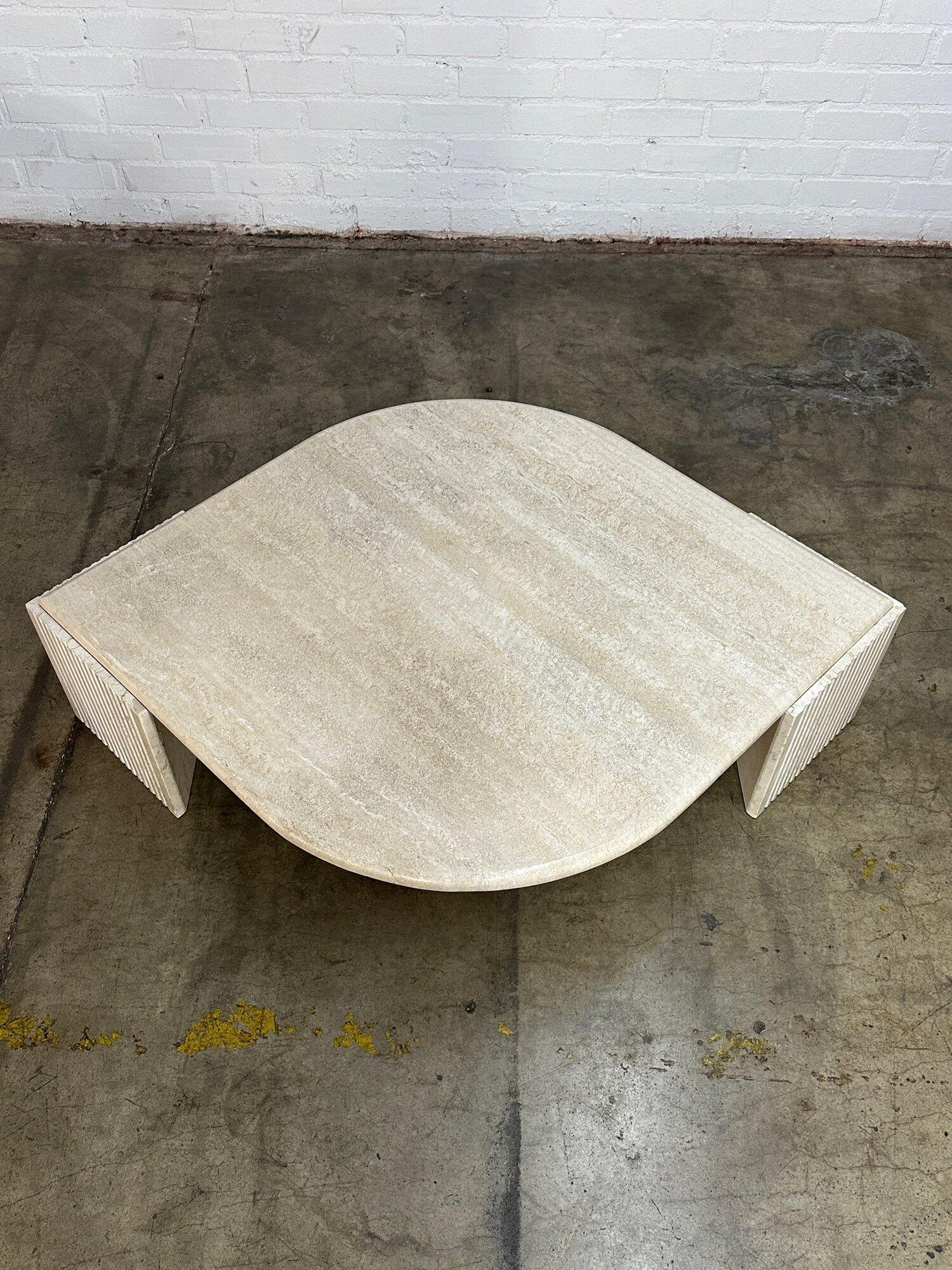 Italian Travertine Coffee Table 2