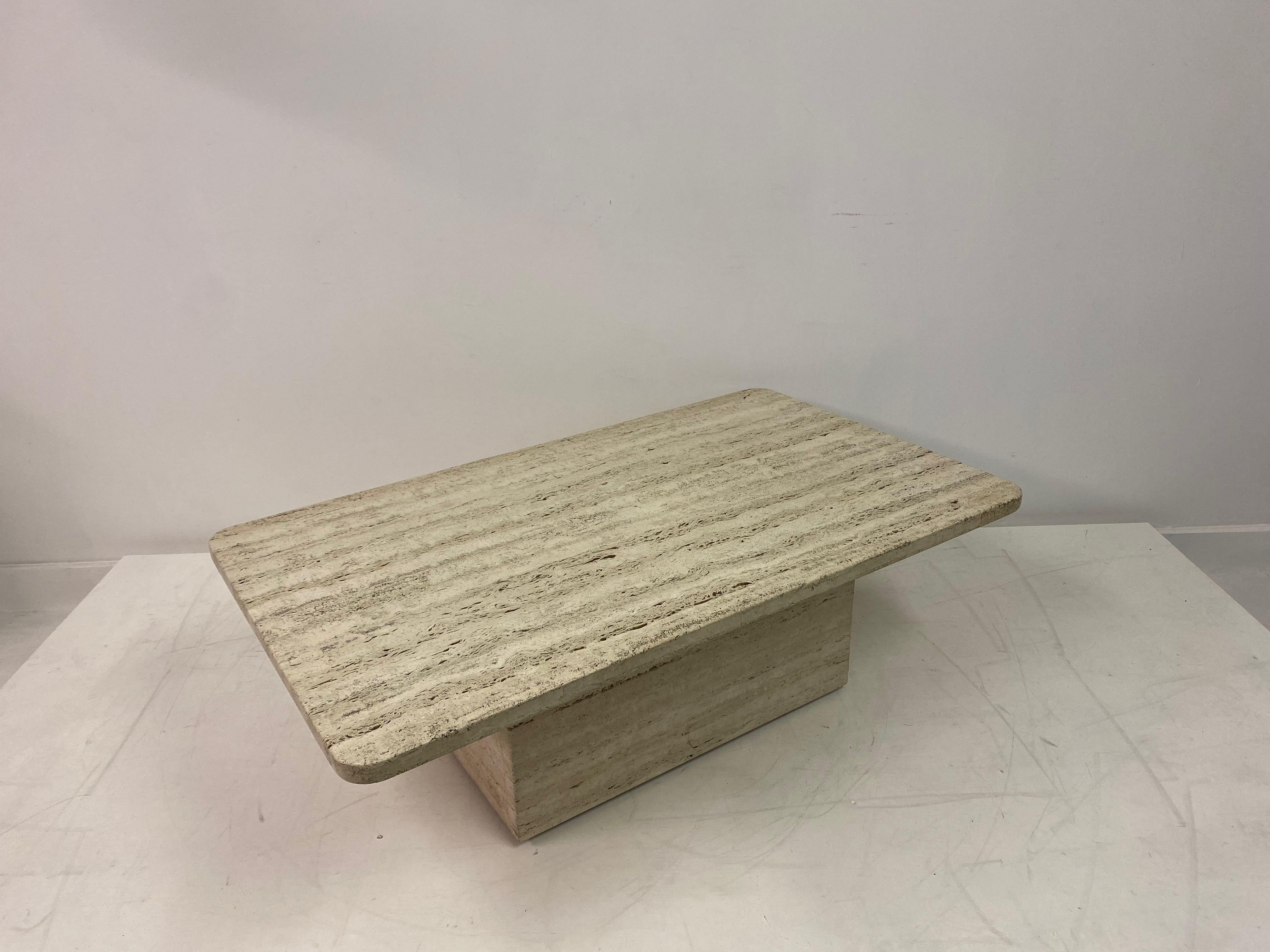 Italian Travertine Coffee Table 3