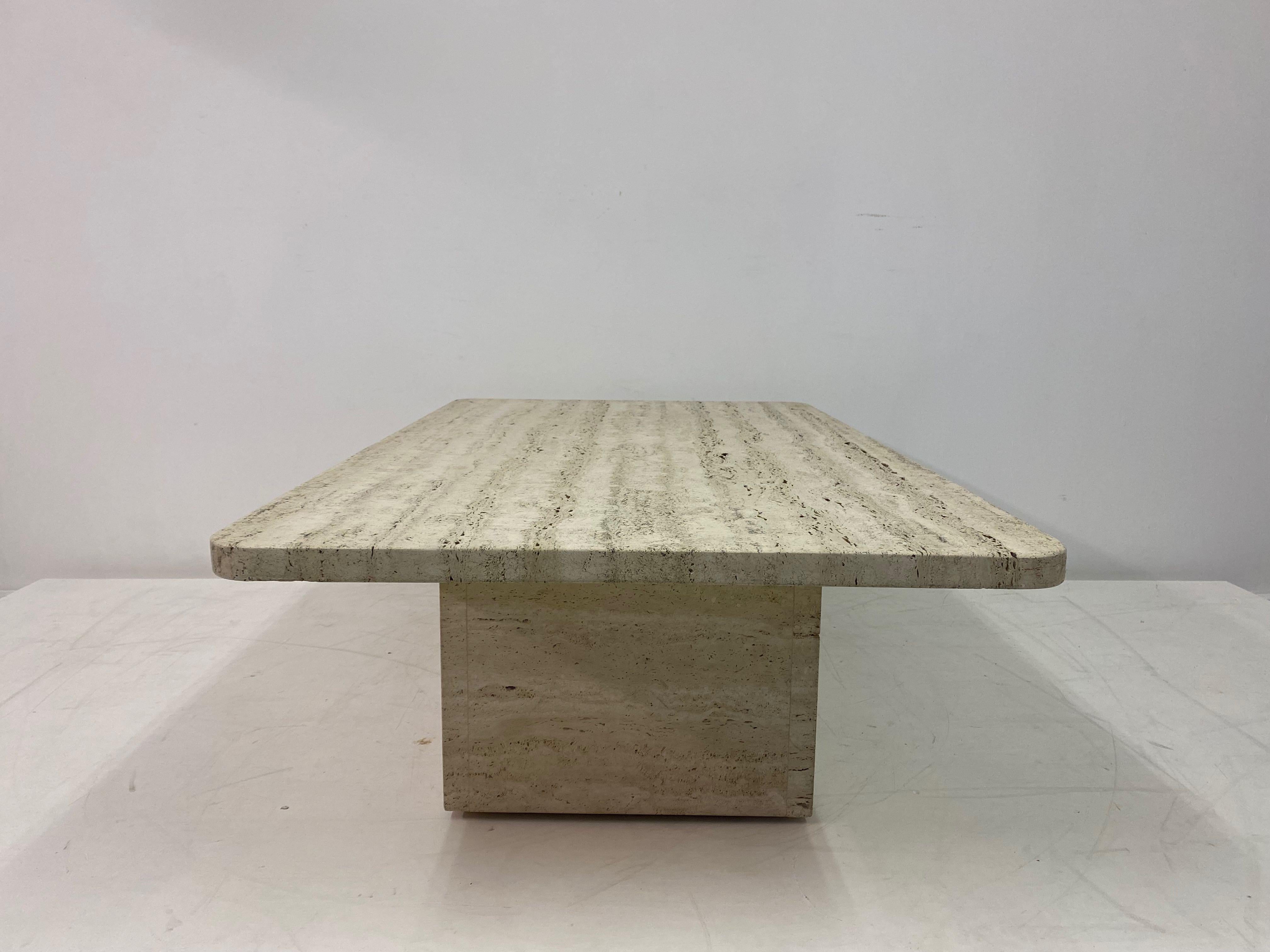 Italian Travertine Coffee Table 4