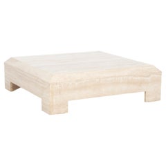 Retro Italian Travertine Coffee Table