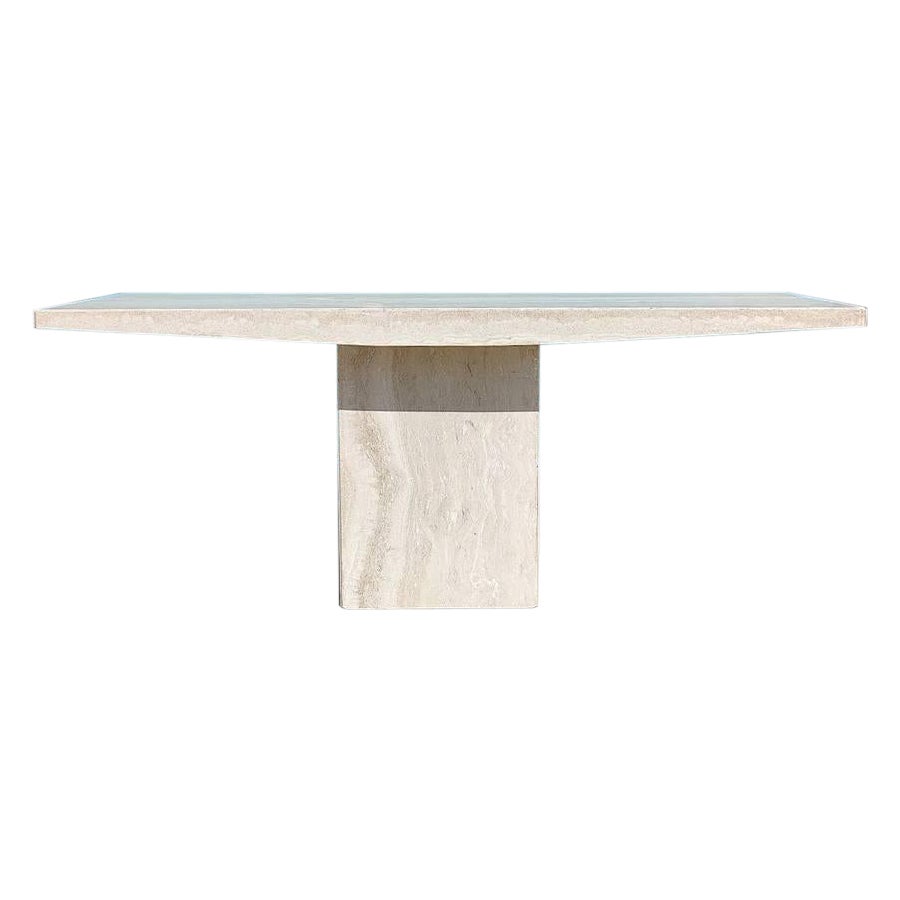 Italian Travertine Console Table by Stone International