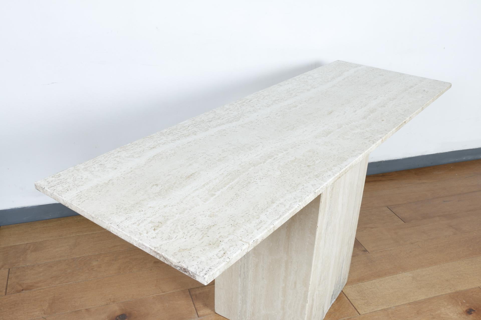 Italian Travertine Console Table For Sale 7