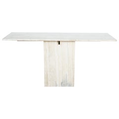 Italian Travertine Console Table