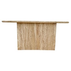 Italian Travertine Console Table