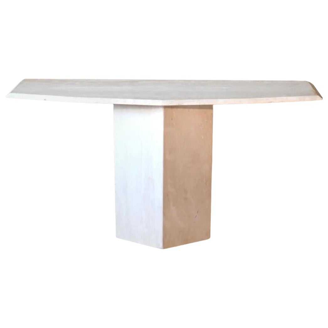 Tavolo consolle in travertino italiano in vendita