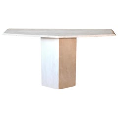 Italian Travertine Console Table