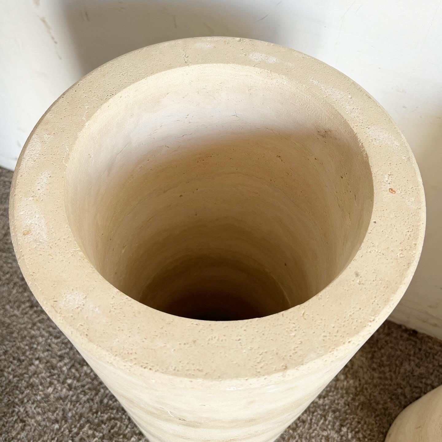 Italian Travertine Cylindrical Pedestals/Pillars 2