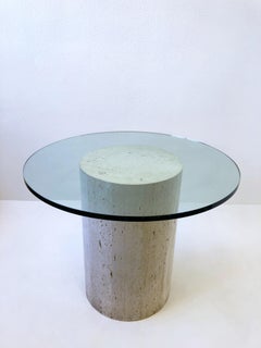 Italian Travertine Dining Table Base