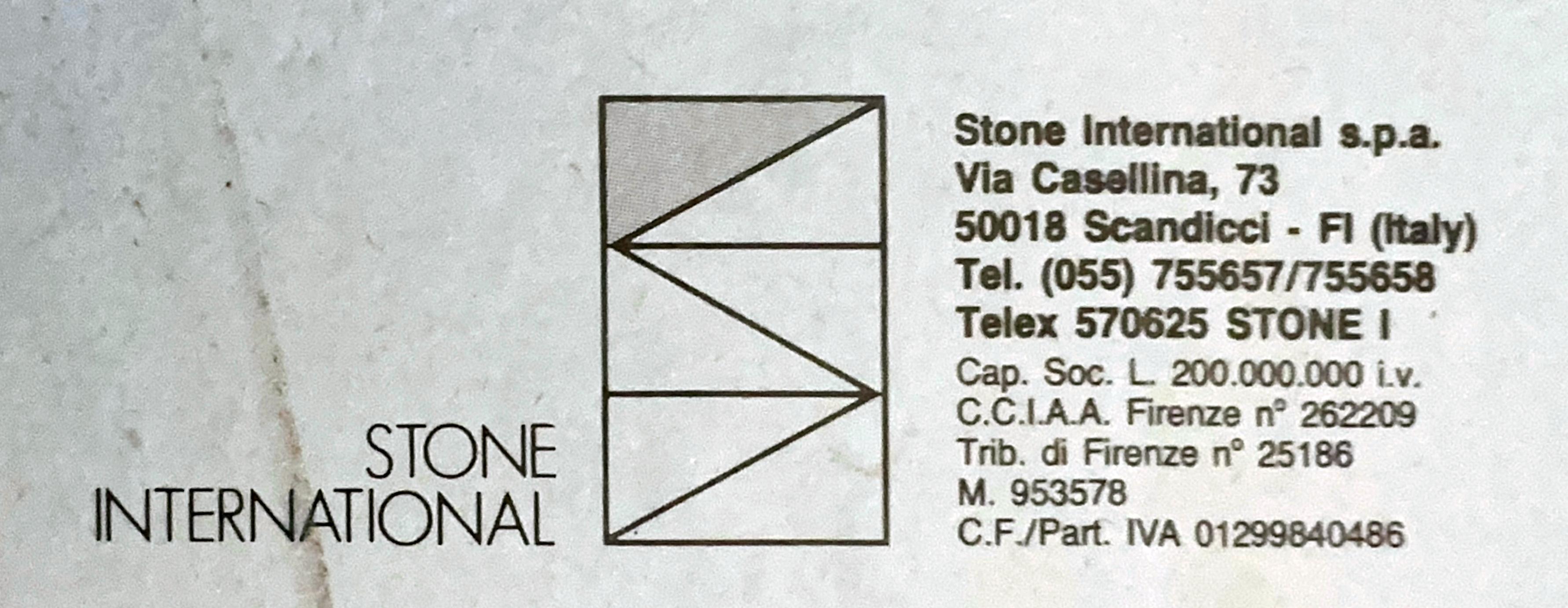 Italienischer Esstisch aus Travertin von Stone International im Angebot 9