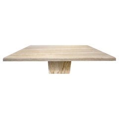 Mesa de comedor italiana de travertino de Stone International