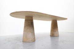 Italian Mid-Century Modern Travertine Dining Table - 1970s