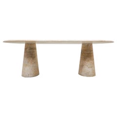 Italian Mid-Century Modern Travertine Dining Table - 1970s