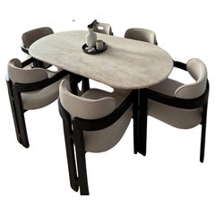 Tavolo da pranzo in travertino italiano - Tavolo in marmo