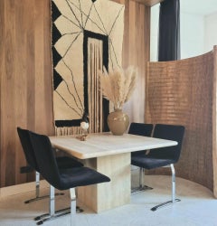 Italian Travertine Dining Table/Work Desk, 1970s