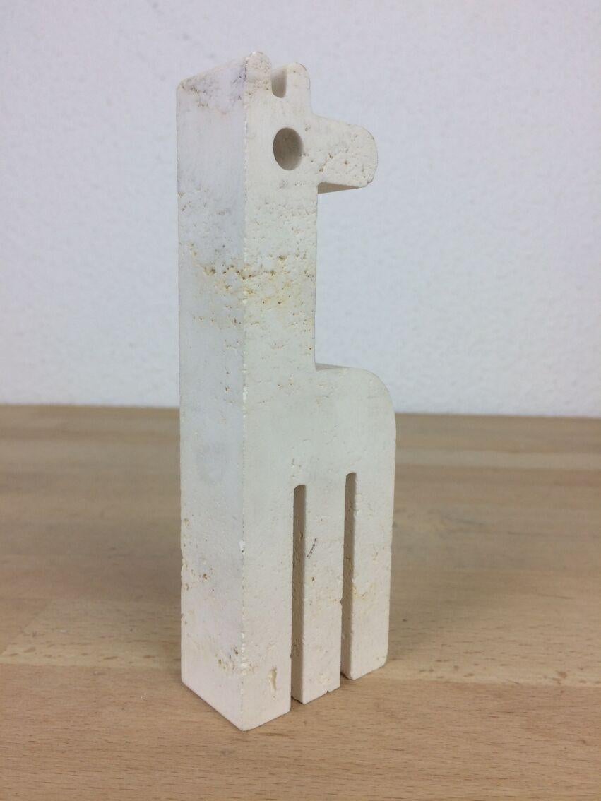 Escultura Jirafa italiana de travertino de Fratelli Mannelli en venta 2