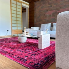 Italian Travertine Glass Coffee Table - Center Travertine Coffee Table