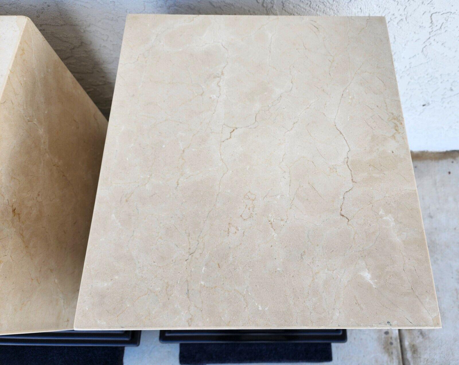  Italian Travertine Marble Dining Table Bases Side Tables Display Pedestals For Sale 1