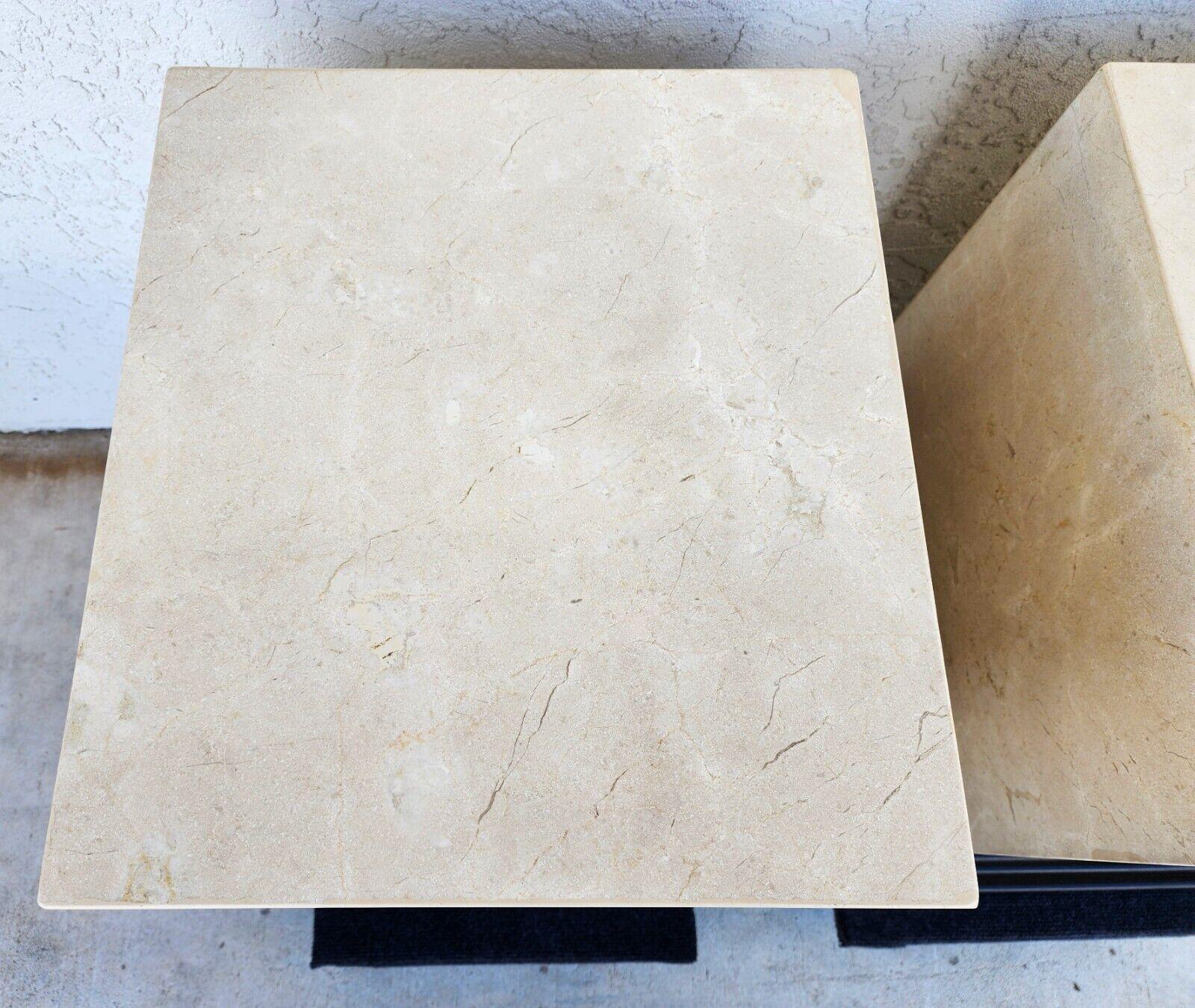  Italian Travertine Marble Dining Table Bases Side Tables Display Pedestals For Sale 2