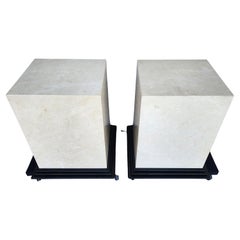  Italian Travertine Marble Dining Table Bases Side Tables Display Pedestals
