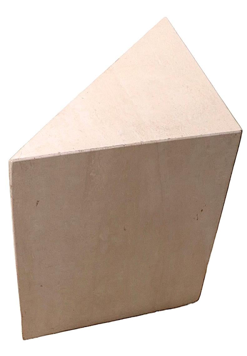 Italian Travertine Marble Side End Table att. to Up & Up Made in Italy c. 1970’s For Sale 3
