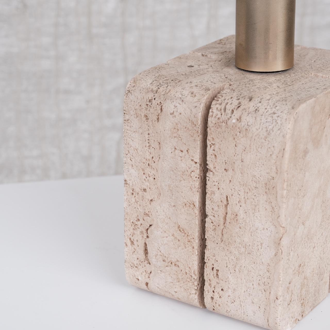 Italian Travertine Mid-Century Table Lamp 'Up to 2 Available' For Sale 1