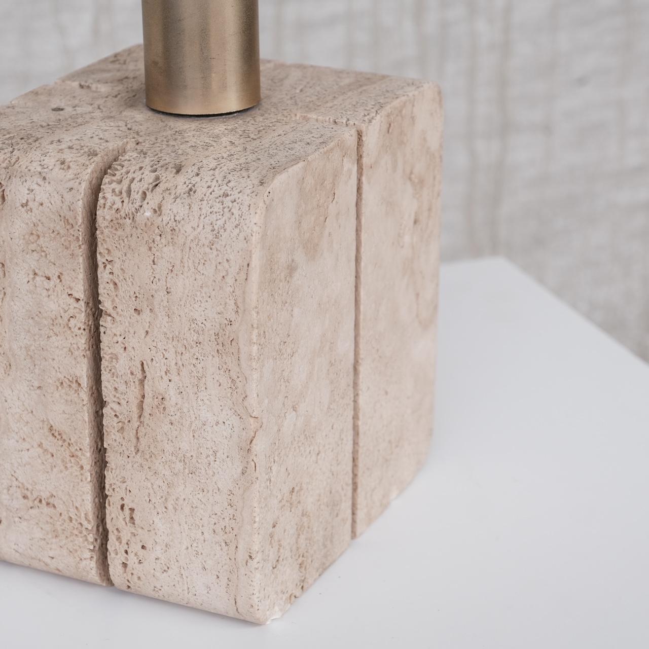 Italian Travertine Mid-Century Table Lamp 'Up to 2 Available' For Sale 2