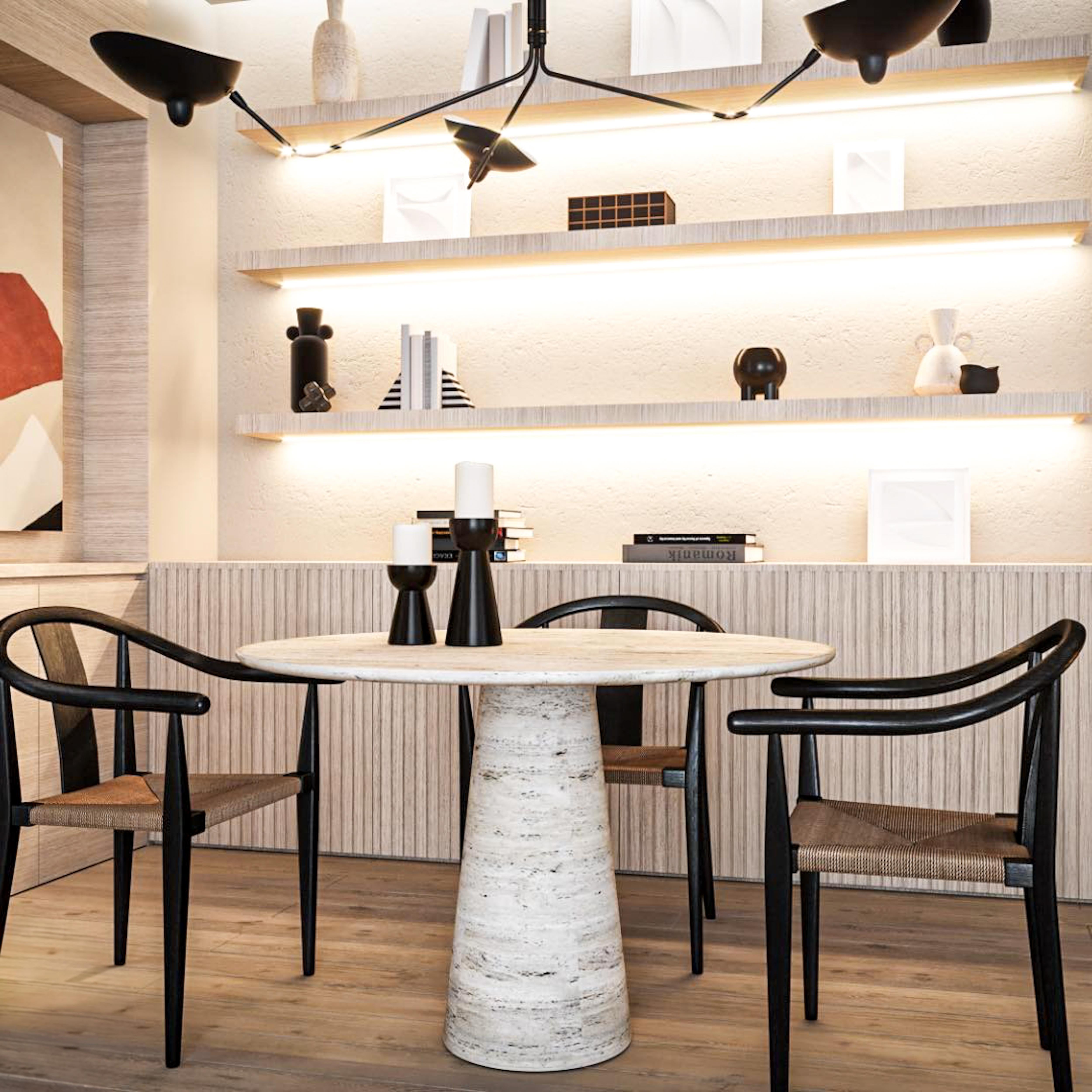 TRAVERTINE DINNER TABLE / MARBLE DINING TABLE

Type of Marble: Travertine
Dimensions: 40 Inches (100 cm)
Leg Model: Travertine
Customizable: Available!
Production Time: 3-4 Weeks
Shipping Cost: Free!
Package Method: Wooden Pallet

We customize all