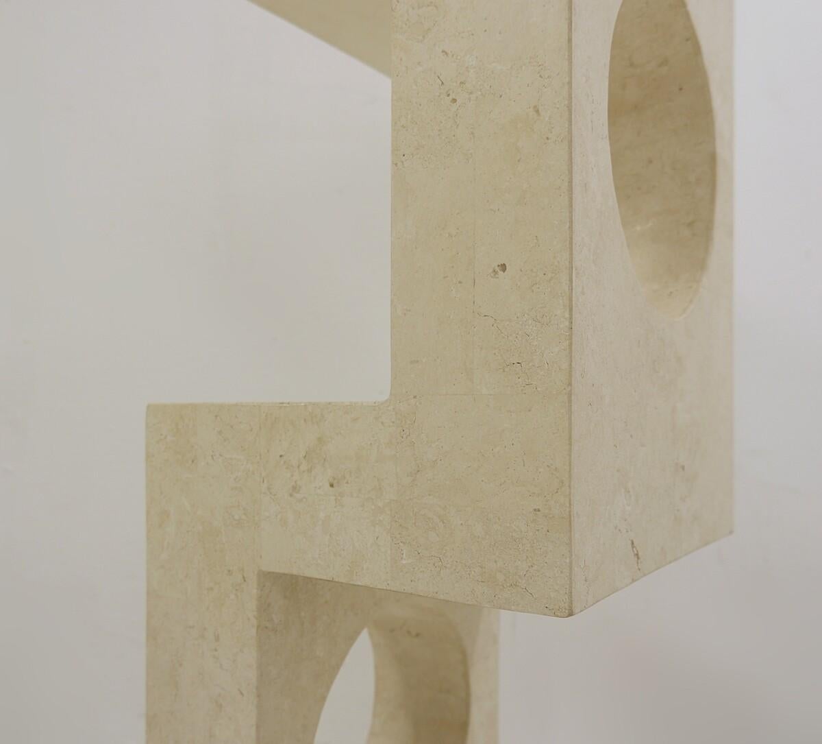 Italian Travertine Pedestal, 1980s 6