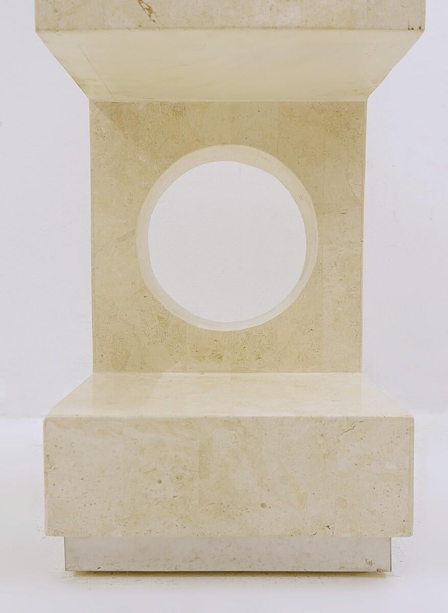 Italian Travertine Pedestal, 1980s 2