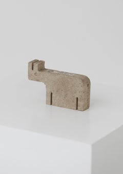 Rhino in travertino italiano di G. Ulivieri anni '70