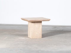 Italian Travertine Side Table c. 1970s