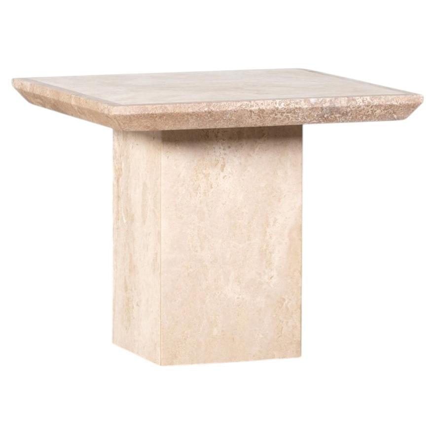 Italian Travertine Side Table c. 1970s
